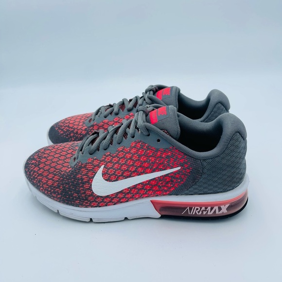 Nike Air Max Sequent 2 Gray Pink Sneakers Shoes - Picture 3 of 8